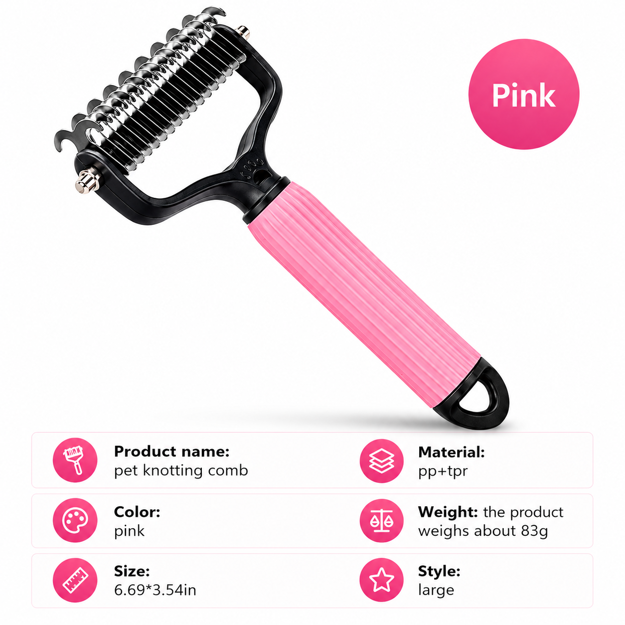 Professional Deshedding Brush for Dogs & Cats