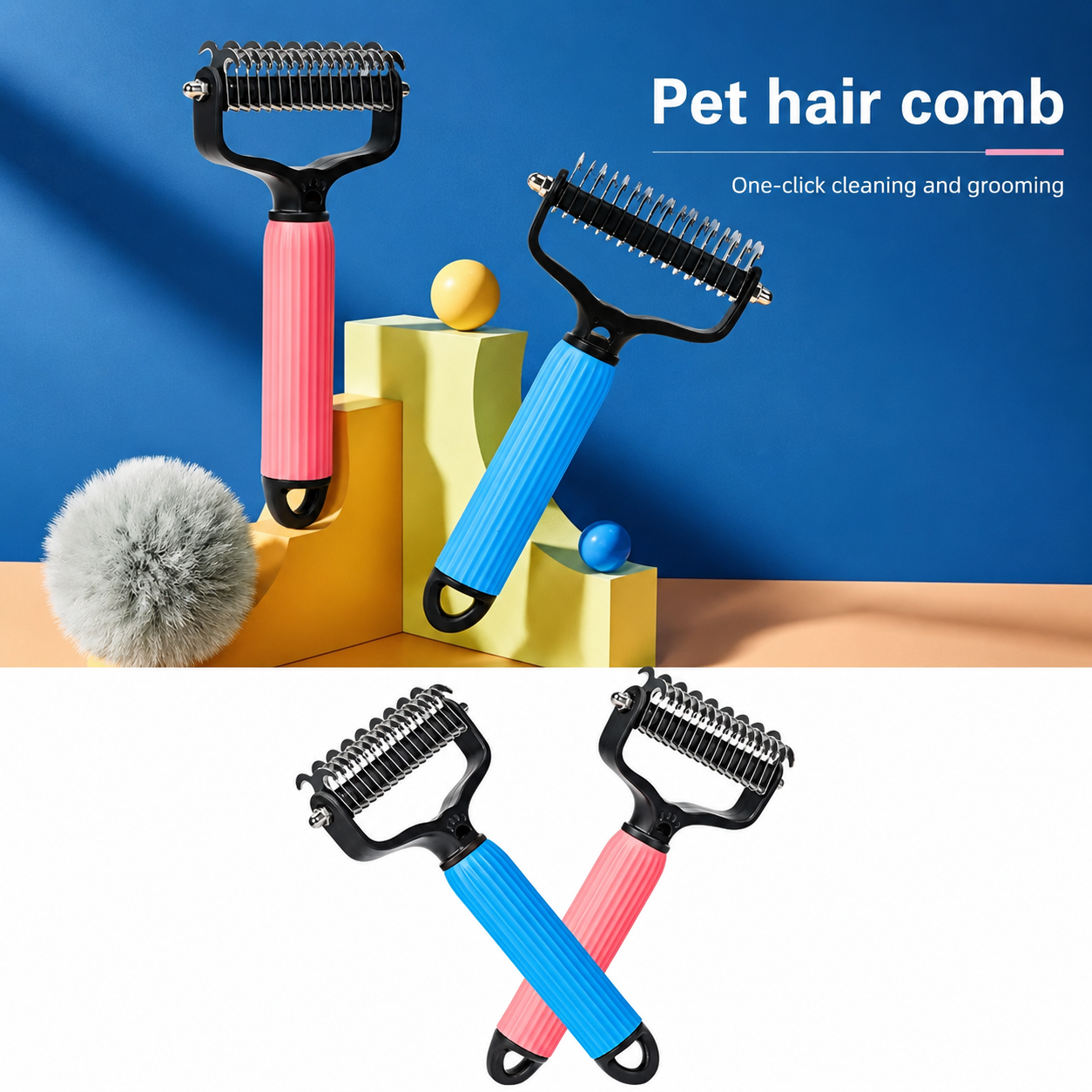 Professional Deshedding Brush for Dogs & Cats