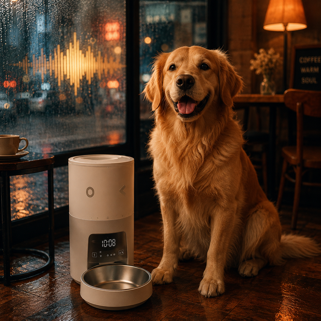 Furlyn 4L Smart Automatic Pet Feeder with WiFi App Control – Programmable Timed & Portion Feeding for Cats & Dogs, Dual Power Supply, Anti-Jam Design & Food Storage Combo