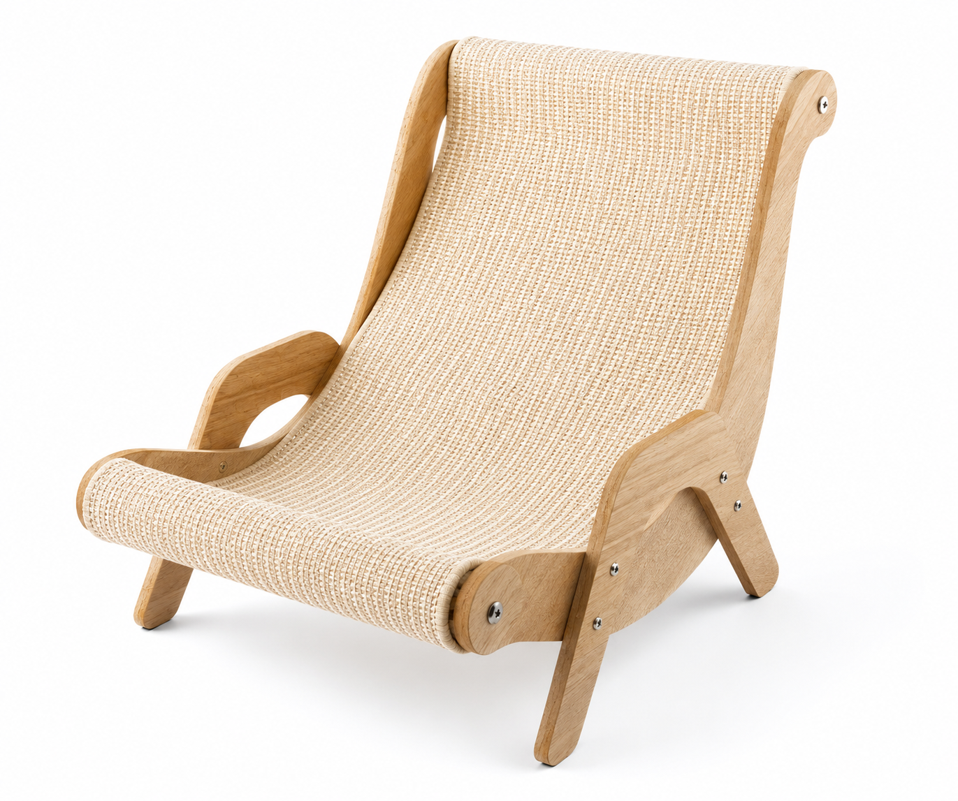 Elevated Cat Bed with Sisal Scratcher – Wooden Cat Hammock & Lounge