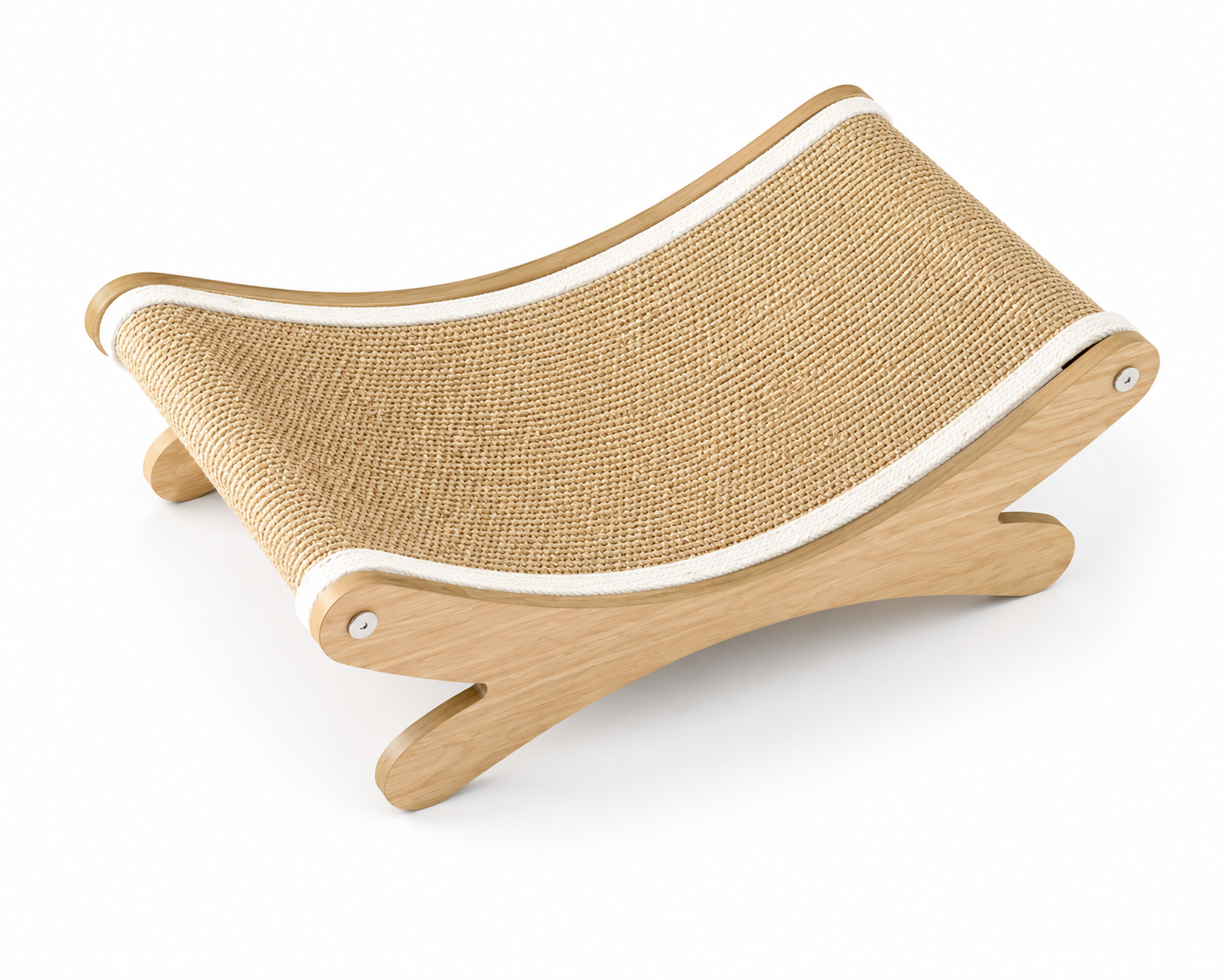 Elevated Cat Bed with Sisal Scratcher – Wooden Cat Hammock & Lounge